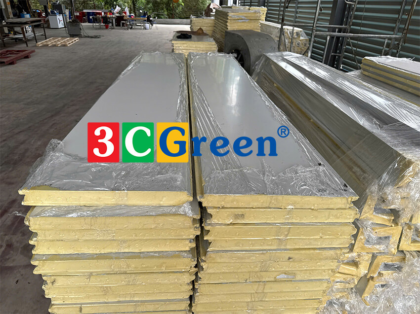 Báo giá tấm panel PU cách nhiệt và panel Rockwool chống cháy 3CGreen giá tốt nhất