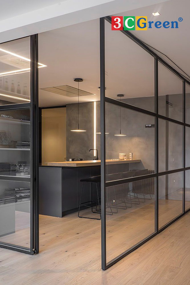 Ứng dụng vách kính chống cháy 3CGreen trong văn phòng hiện đại