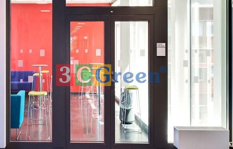 Cửa kính chống cháy EI60 do 3CGreen sản xuất lắp đặt tại dự án văn phòng cao cấp