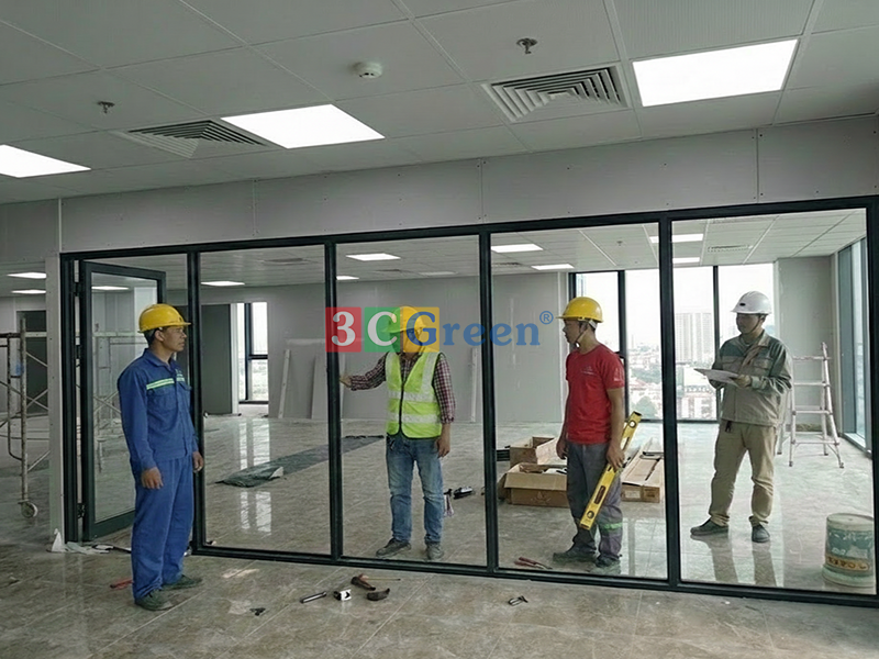 Thi công lắp đặt cửa kính chống cháy EI chuyên nghiệp tại Hà Nội