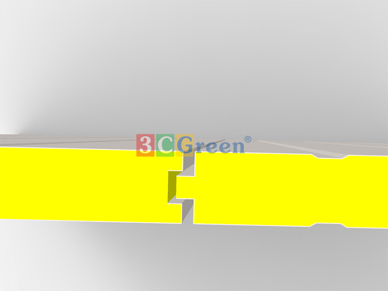 U ngàm tăng cứng hai cạnh tấm panel mái bông khoáng